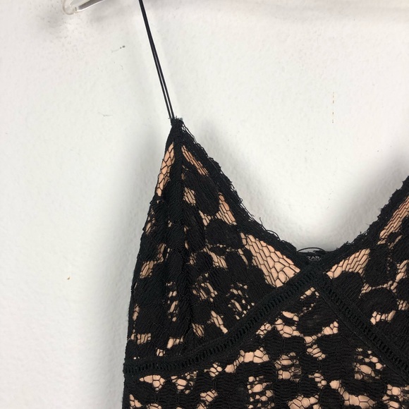 Zara black lace skater cocktail dress - Picture 4 of 8